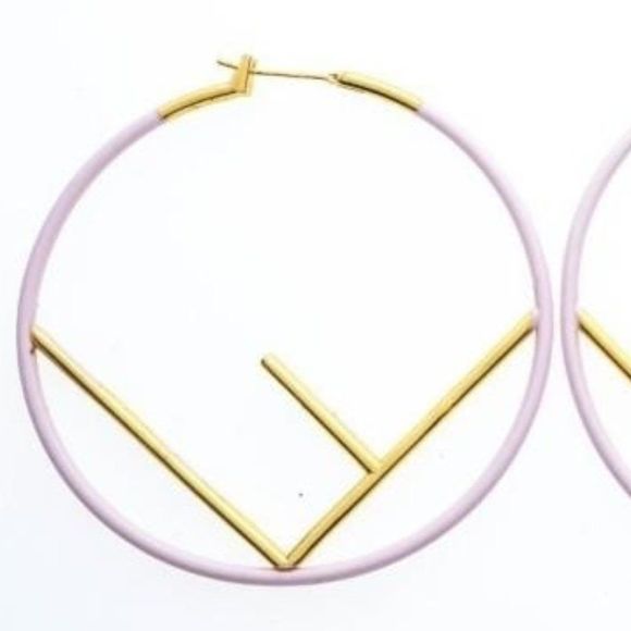 Large F accent hoops - Picture 3 of 8